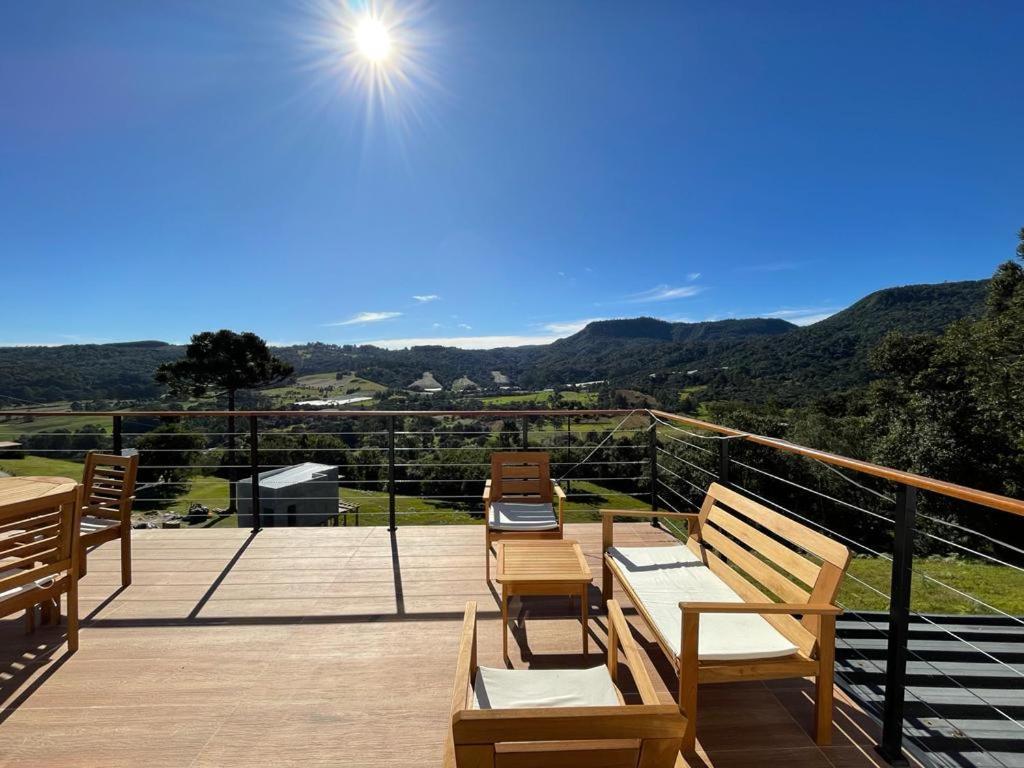 Casa Por Do Sol Com Banheira De Hidromassagem Vila Urubici Exterior foto